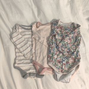 Flower Fields Organic Baby 3 Pack Bodysuits